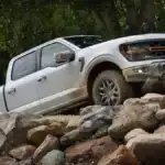 2026 Ford F-150 Tremor going uphill on rocky terrain