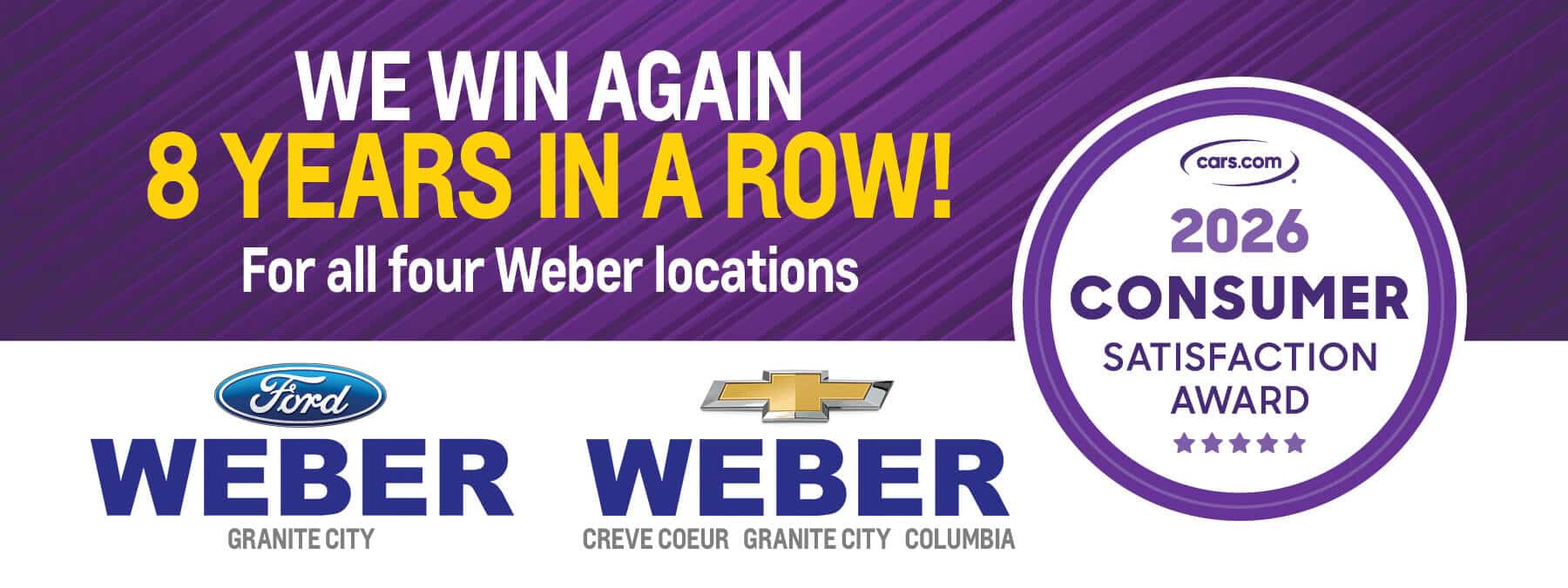 Cars.com Customer Satisfaction Award Weber Ford