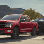A truck pulling a boat