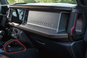 The black interior of a car