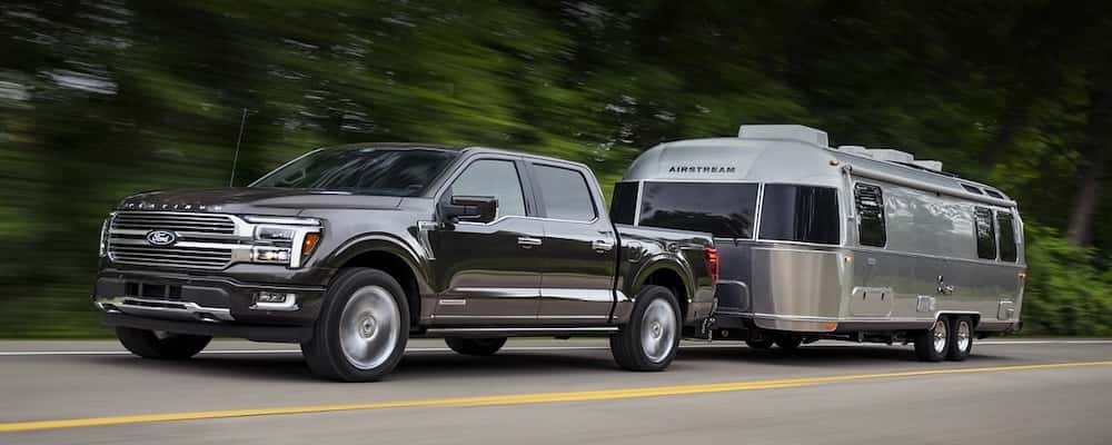 Ford Super Duty hauling an Airstream trailer