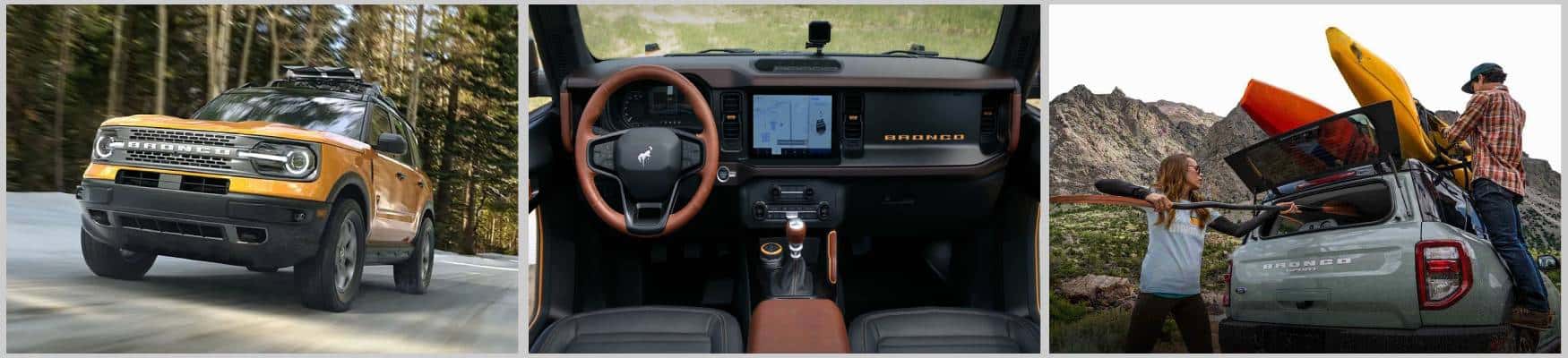 Exterior and interior of the Ford Bronco Sport
