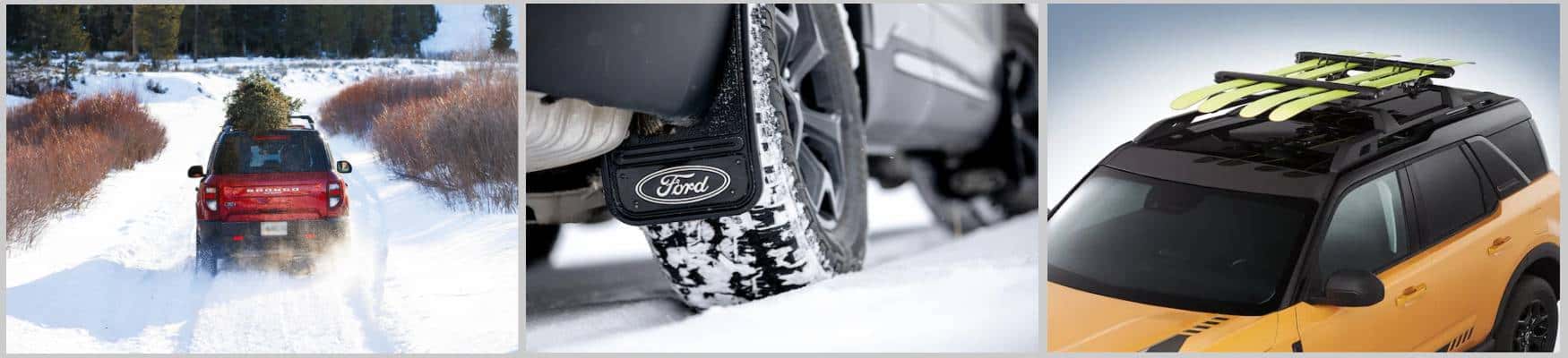 Ford SUVs equipped for drives through the snow