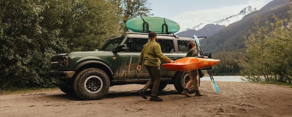 Hauling a paddleboard and kayak with a Ford Bronco