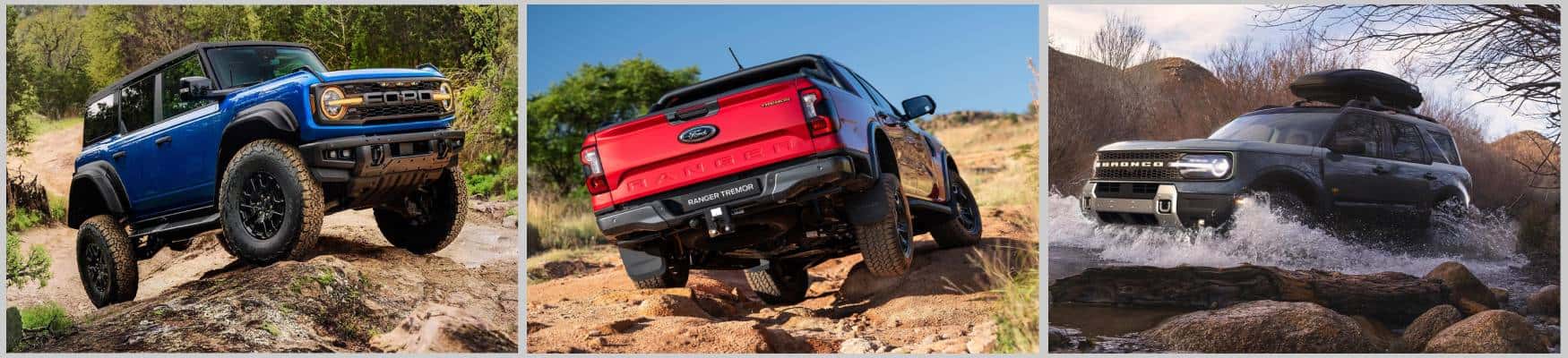 Ford vehicles utilizing 4WD systems across various terrains