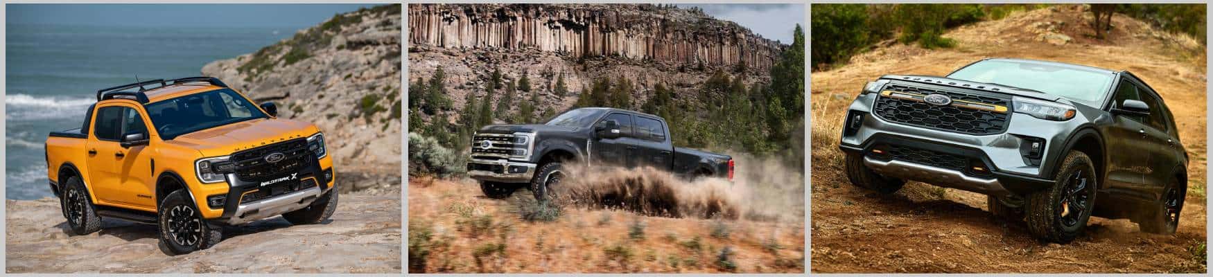 Ford vehicles utilizing 4WD systems across various terrains