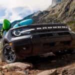 Blue Ford Bronco Sport off-roading