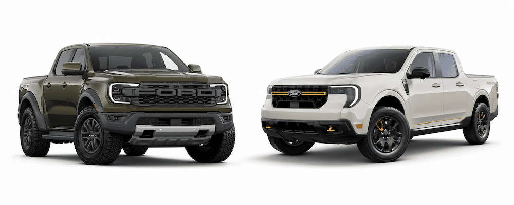 Ford Ranger and the Ford Maverick side by side