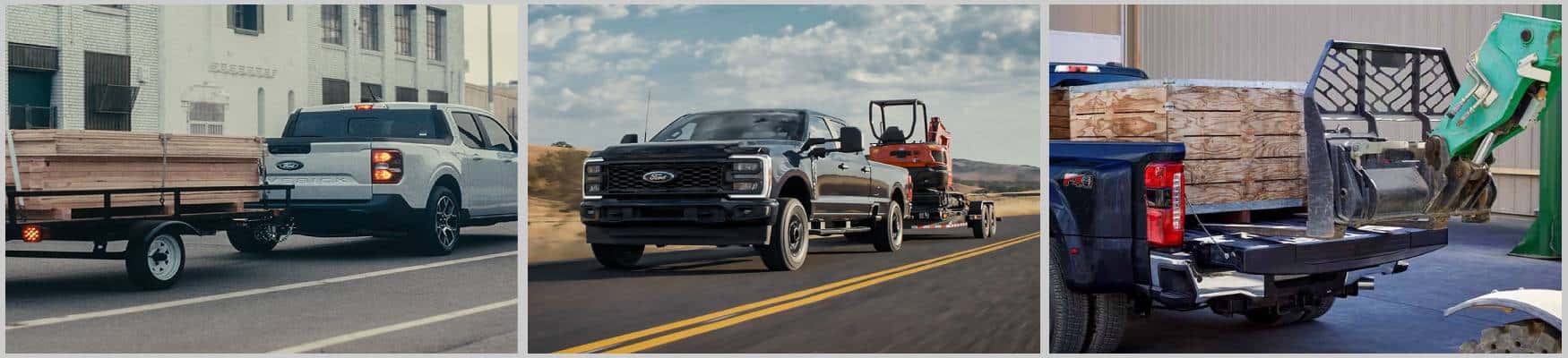 Ford Super Duty and Ford Maverick trucks