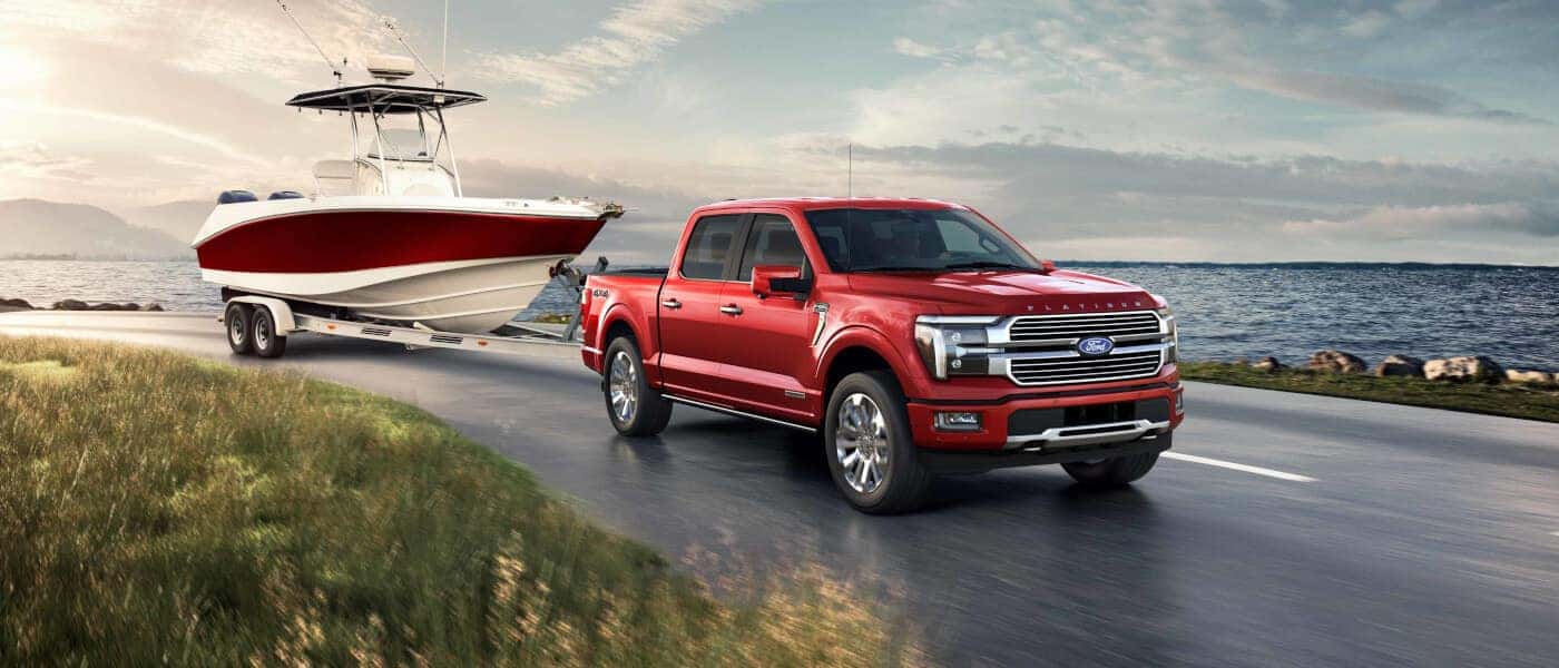 2026 Ford F-150 Exterior Towing Boat By Lake