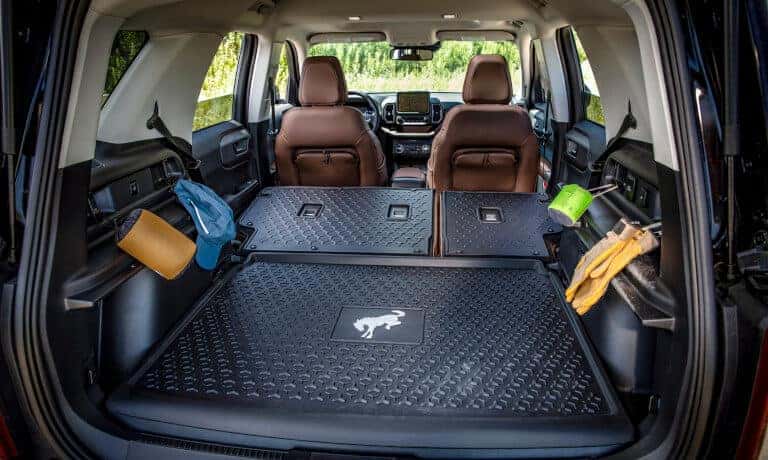 2026 Ford Bronco Interior Cargo Space With Seats Folded Down