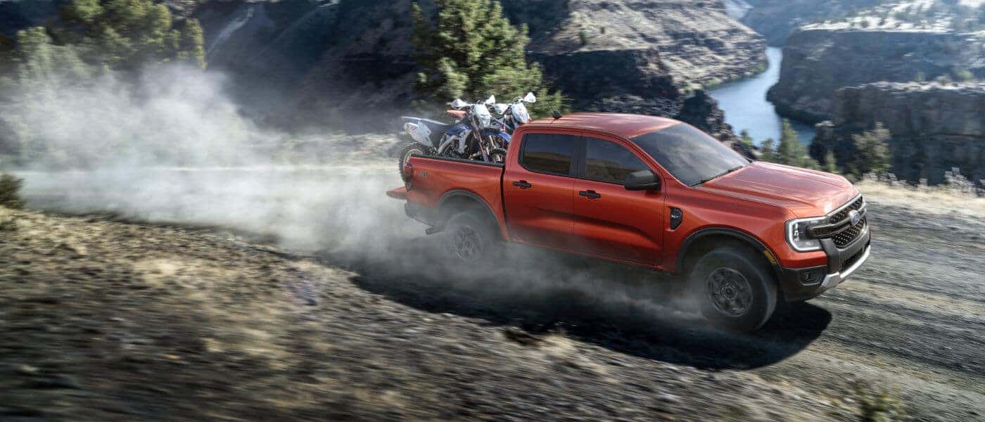 2026 Ford Ranger Exterior Bikes In Bed Dust