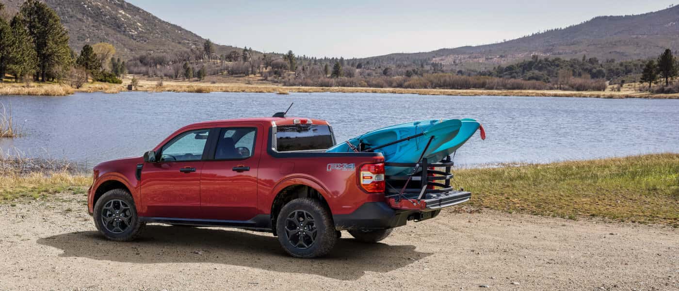 2026 Ford Maverick Exterior By Lake With Kayak