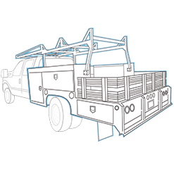 Harbor combo body work truck