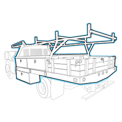 Work truck with contractor body