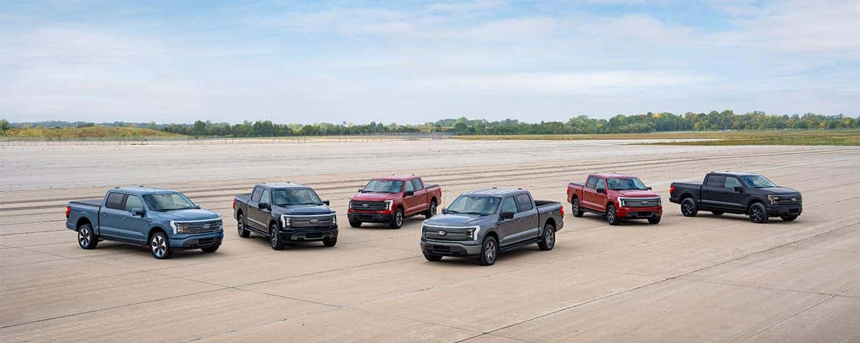 lineup of ford lightning trucks