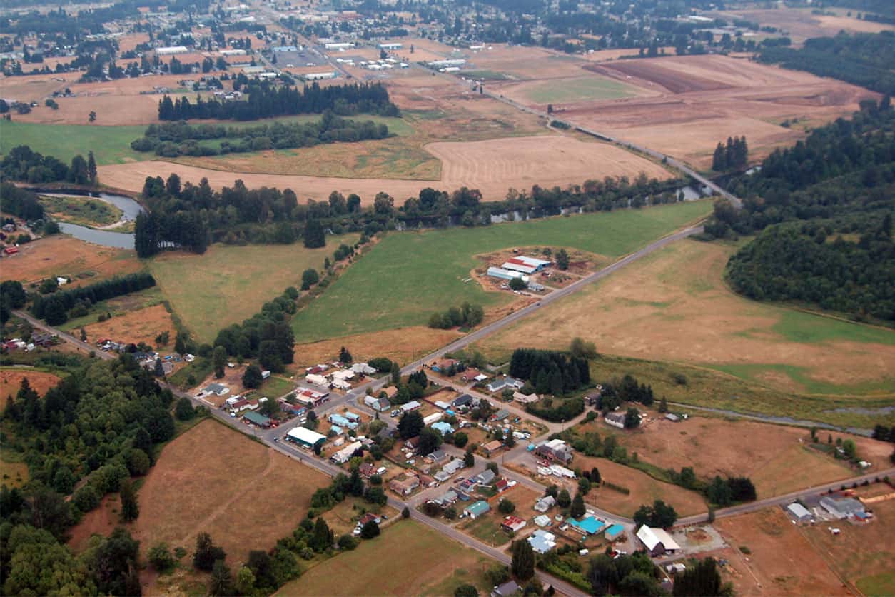 view of a rural town in washington