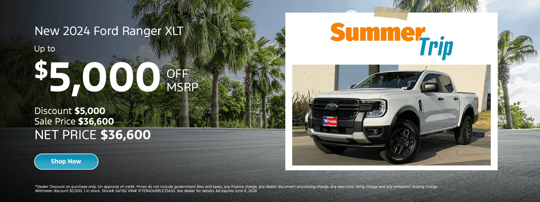 New 2024 Ford Ranger XLT Up to $5,000 OFF MSRP