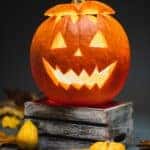 a carved pumpkin
