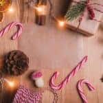 a winter decorated table