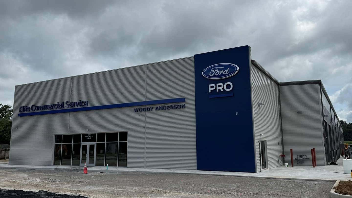 image of new state of the art Woody Anderson For Ford Pro facility post construction