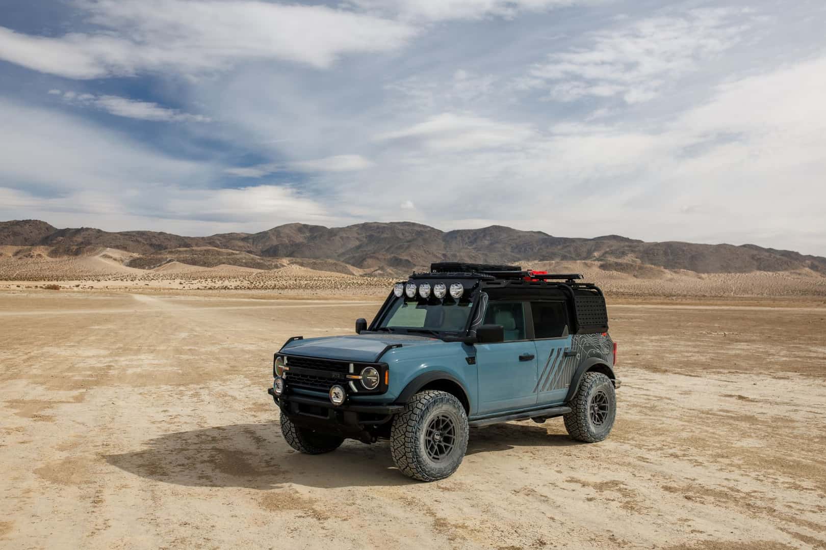 RTR Bronco parked in desert landscape Huntsville Alabama