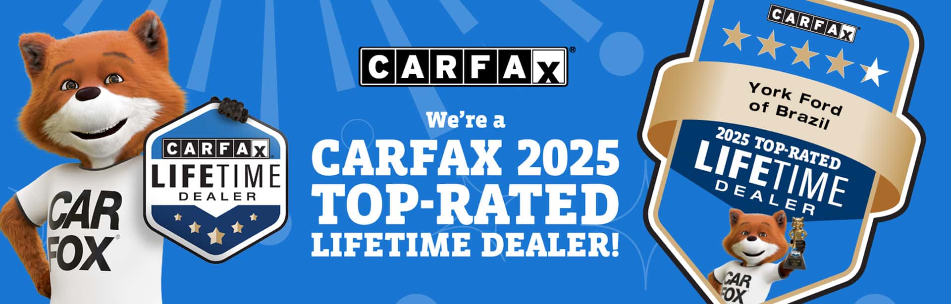 We are a Top-Rated Lifetime CarFax dealer!