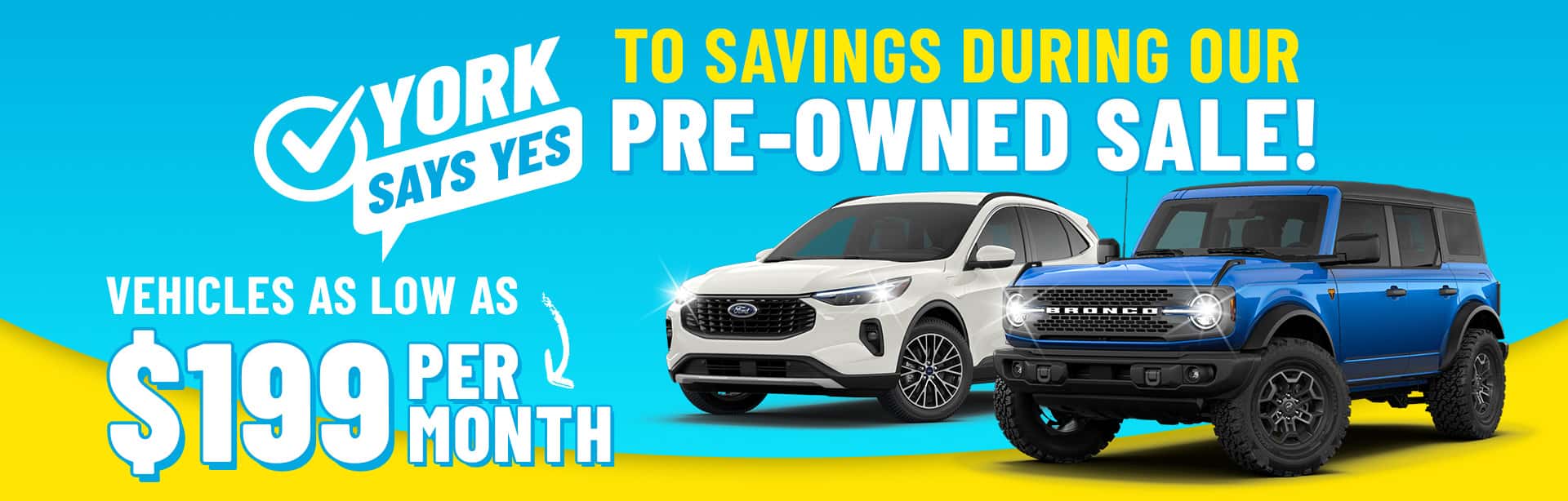 Say Yes to Pre-owned savings at York Ford in Brazil, Indiana.