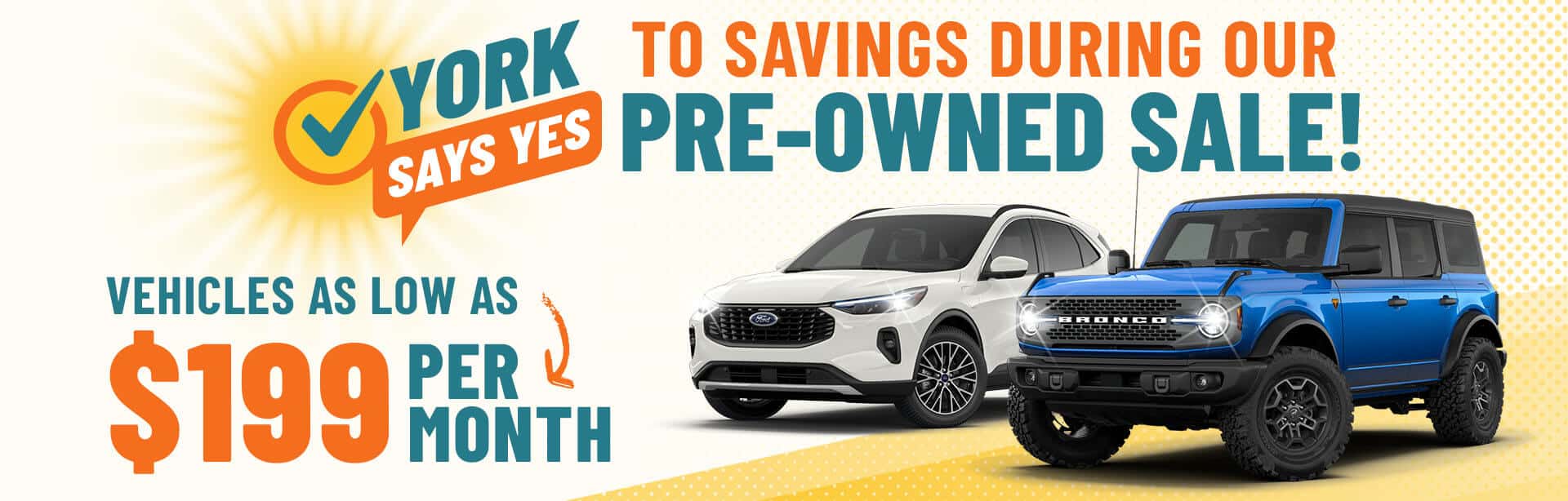 Say Yes to Pre-owned savings at York Ford in Brazil, Indiana.